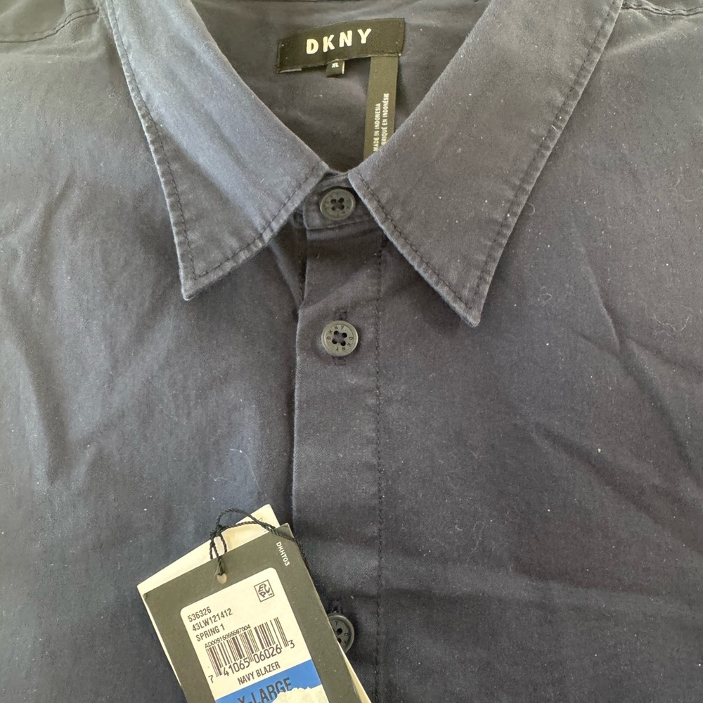 DKNY Men's Navy downtown soft  Shirt    Size xl